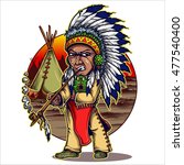 Vector Illustration Of Native...