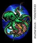vector illustration of octopus... | Shutterstock .eps vector #700650433
