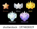 game rank reward star  gold ... | Shutterstock .eps vector #1974828329