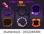halloween empty avatar frames ... | Shutterstock .eps vector #2012285300