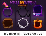 halloween empty avatar frames ... | Shutterstock . vector #2053735733