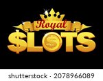 royal slot logo  golden crown... | Shutterstock .eps vector #2078966089