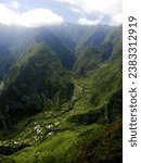 Small photo of Aerial view of Grand Bassin from Bois Court in Le Tampon, Reunion island, France