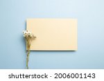 Beige Memo Pad With Dry Flowers ...