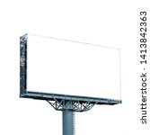 blank billboard mockup isolated ... | Shutterstock . vector #1413842363