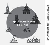 Grey Medieval Architecture Icons