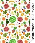 pattern from different types of ... | Shutterstock .eps vector #1138197950