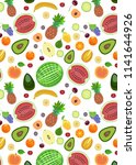 pattern from different types of ... | Shutterstock . vector #1141644926