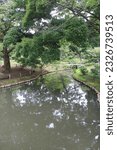 Small photo of yokohama japan -06252023 : small lake water work in Yokohama Sankeien Garden in japanese design. Yokohama Sankeien Garden is one of the famous japanese garden in japan
