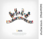dawn symbol people crowd | Shutterstock .eps vector #396649090