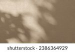 Small photo of Beautiful texture of brown luxury, smooth stucco leather wall with soft foliage dappled light of tropical tree leaf shadow. Cosmetic, skincare, fashion, beauty treatment product display background 3D