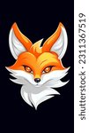 Fox art logo cartoon character