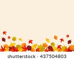autumn leaves fallen leaves... | Shutterstock .eps vector #437504803