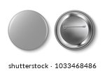 gray pin button  vector. pin... | Shutterstock .eps vector #1033468486