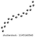 paw print cat  dog  puppy pet... | Shutterstock .eps vector #1145160560