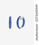 Small photo of Metal Earring with Topaz and Diamonds stone including clipping path