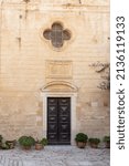 Small photo of Nazareth, Israel, February 12, 2022 : The entrance to the Maronite church of St. Antonius in old part of Nazareth, northern Israel