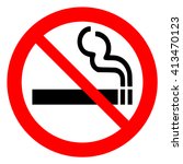 no smoking  prohibition sign ... | Shutterstock .eps vector #413470123
