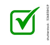 green check mark icon in a box. ... | Shutterstock .eps vector #536858419