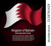 flag of bahrain flying on dark... | Shutterstock .eps vector #2128781429