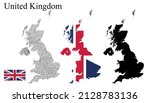 set of maps of united kingdom.... | Shutterstock .eps vector #2128783136