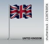 flag of united kingdom flying... | Shutterstock .eps vector #2128783856