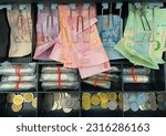 Thai baht money bank and coin