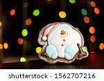 gingerbread snowman over... | Shutterstock . vector #1562707216