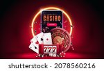 online casino  red banner with... | Shutterstock .eps vector #2078560216