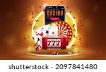 online casino  banner with... | Shutterstock .eps vector #2097841480