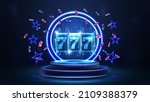 blue podium of winners with... | Shutterstock .eps vector #2109388379