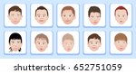 a set of kids head icon... | Shutterstock .eps vector #652751059