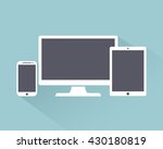 set of display  tablet and... | Shutterstock .eps vector #430180819