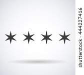 stars hexagonal element chicago ... | Shutterstock .eps vector #444227416