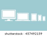 set of display pc  laptop... | Shutterstock .eps vector #457492159