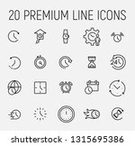 time related vector icon set.... | Shutterstock .eps vector #1315695386
