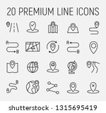 premium set of route line icons.... | Shutterstock .eps vector #1315695419