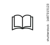 simple book line icon. stroke... | Shutterstock .eps vector #1687315123