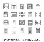 vector line icons collection of ... | Shutterstock .eps vector #1698296653