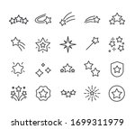 simple set of star icons in... | Shutterstock .eps vector #1699311979