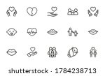 icon set of romance. editable... | Shutterstock .eps vector #1784238713