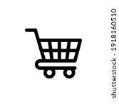 shopping cart simple line icon. ... | Shutterstock .eps vector #1918160510