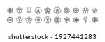 simple line set of flower icons.... | Shutterstock .eps vector #1927441283