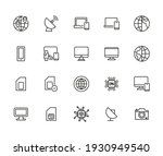 stroke line icons set of... | Shutterstock .eps vector #1930949540