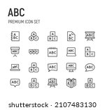 set of abc line icons. premium... | Shutterstock .eps vector #2107483130
