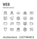 set of web line icons. premium... | Shutterstock .eps vector #2107484813