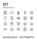 set of vet line icons. premium... | Shutterstock .eps vector #2107486076