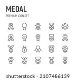 set of medal line icons.... | Shutterstock .eps vector #2107486139