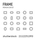 set of frame line icons.... | Shutterstock .eps vector #2112251393