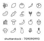 premium set of fruit and... | Shutterstock .eps vector #709090993